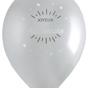 Anniversaire adulte, ballons, argent