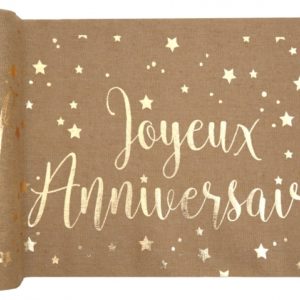 Anniversaire adulte, chemin de table, kraft