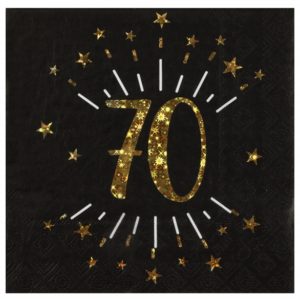 anniversaire adulte, serviette, rose gold, 70