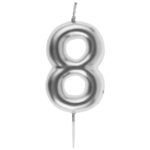 ARTICLES DE FETE-BOUGIE-BOUGIE D'ANNIVERSAIRE-BOUGIE CHIFFRE-BOUGIE CHIFFRE ARGENT