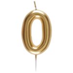 ARTICLES DE FETE-BOUGIE-BOUGIE D'ANNIVERSAIRE-BOUGIE CHIFFRE-BOUGIE CHIFFRE OR