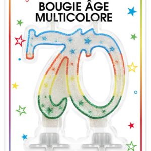 Anniversaire adulte, bougies, 70 ans