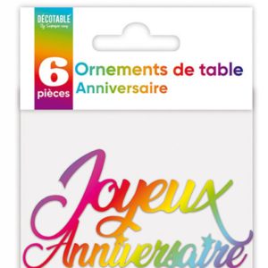 Anniversaire adulte, ornement de table, joyeux anniversaire