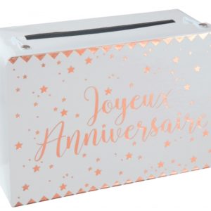 Anniversaire adulte, tirelire, rose gold