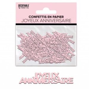 ARTICLES-DE-FETE-ANNIVERSAIRE-CONFETTIS JOYEUX ANNIVERSAIRE-ANNIVERSAIRE-ROSE