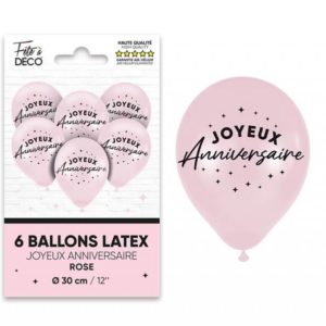 ARTICLES DE FETE-BALLONS-BALLONS LATEX-BALLONS ANNIVERSAIRE-BALLONS ANNIVERSAIRE ROSE