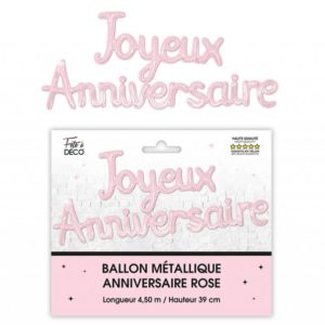 ARTICLES-DE-FETE-BALLONS-BALLONS-LATEX-BALLONS-ANNIVERSAIRE-GUIRLANDE BALLONS-ANNIVERSAIRE-ROSE