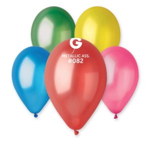 Ballons latex, ballons multicouleur, 30 cm, metallique