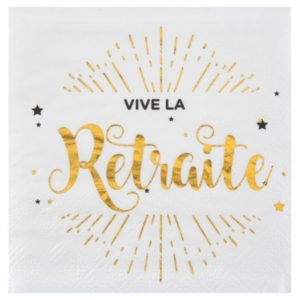 Humoristique, retraite, serviette