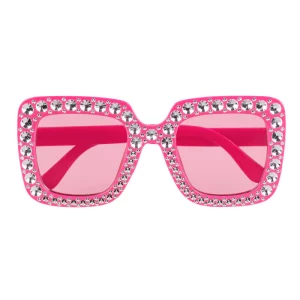 Accessoires de fêtes, lunettes, blingbling rose