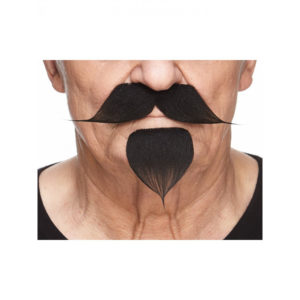 Accessoires de fête, moustaches et barbichette, noir