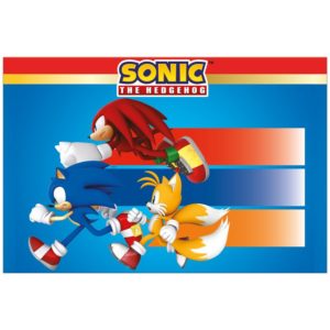 Anniversaire enfant, sonic, nappe