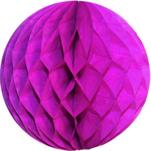 Décoration de salle, boule alvéolée, fuchsia