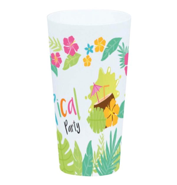 Anniversaire adulte, tropical, gobelet