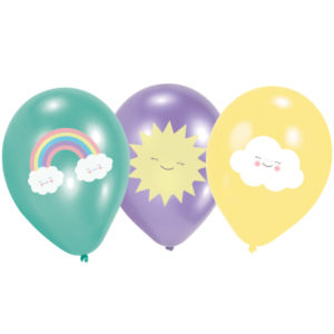 Anniversaire enfant, arc en ciel, ballons latex