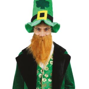 ACCESSOIRES DE FETE-CHAPEAUX-CHAPEAU ST-PATRICK-BARBE ROUSSE-ST-PATRICK