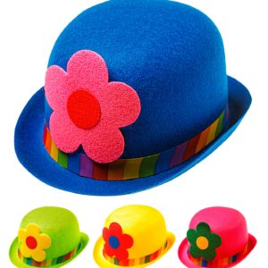 ACCESSOIRES DE FETE-CHAPEAUX-CHPEAU CLOWN-CHAPEAU AVEC FLEUR