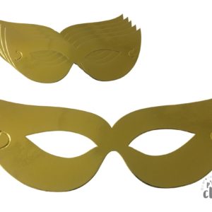 ACCESSOIRES DE FETE-MASQUE LOUPS-MASQUE EN CARTONS-LOUPS EN CARTON OR