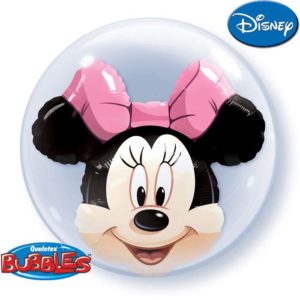 Anniversaire enfant, minnie, ballons, bubble