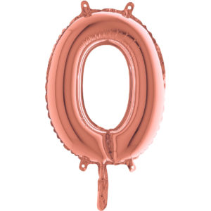 Ballons et hélium, Ballons aluminium, Ballons lettres, 36 cm, rose gold, O