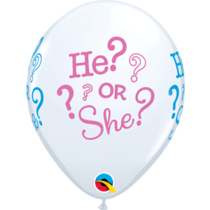 Occasions spéciales, baby shower, ballons latex, he or she
