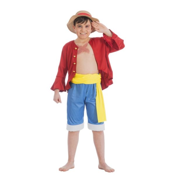 ACCESSOIRES DE FETE-DEGUISEMENTS-DEGUISEMENT ONE PIECE-DEGUISEMENT MANGA-DéGUISEMENT LUFFY-DEGUISEMENT LUFFY ENFANT-DEGUISEMENT ONE PIECE ENFANT