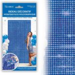 ARTICLES-DE-FETE-ANNIVERSAIRE-RIDEAUX DECORATIF MOSAIQUE BLEU ANNIVERSAIRE BLEU-ANNIVERSAIRE-BLEU