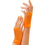 ACCESSOIRES DE FETE-ACCESSOIRES FLUO-GANTS FLUO-MITAINES COURTES-FLUO-GANTS ORANGE FLUO