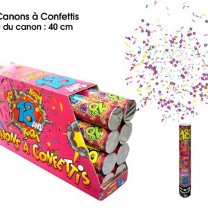 ARTICLES DE FETE-CANON A CONFETTIS-CANNON A CONFETTIS AGE-CANON A CONFETTIS 18 ANS